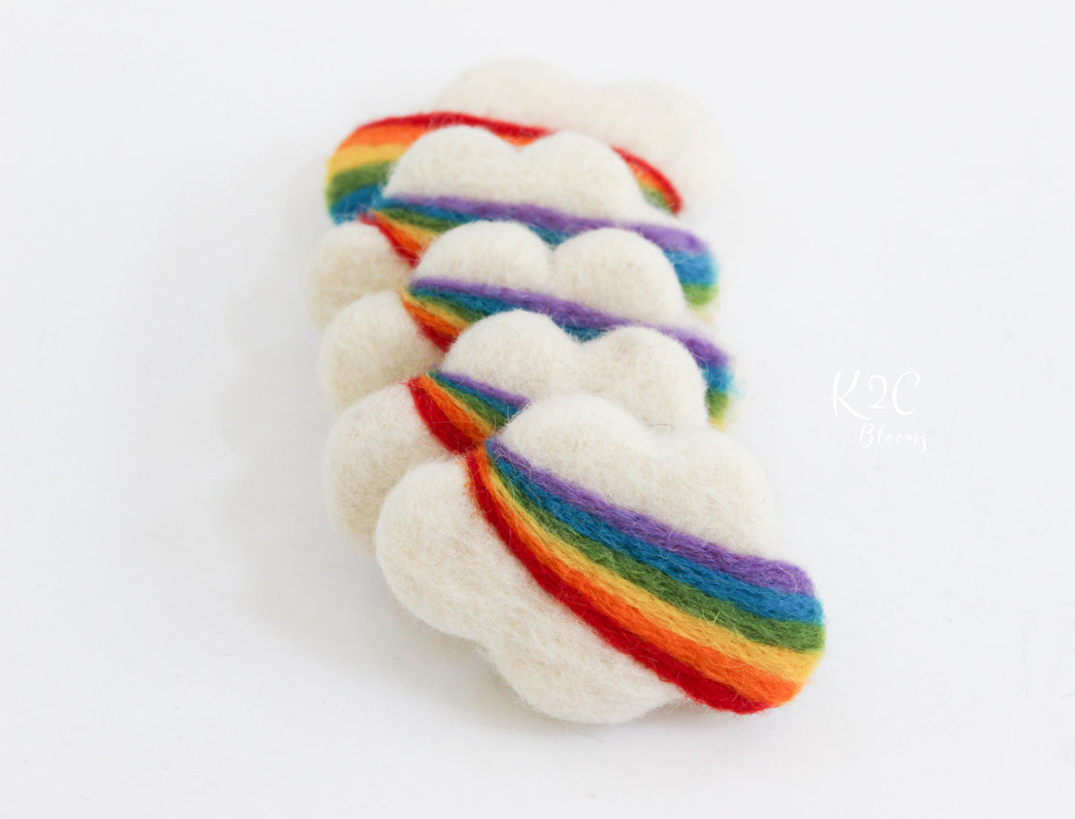 Felt rainbow hearts set - Pastel tones – K2CBlooms